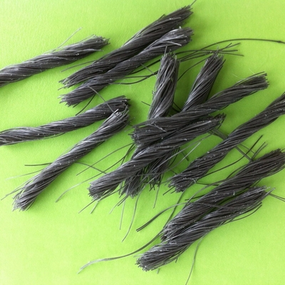 فیبر سفید 51/54mm PP میکرو فیبر Twist Bunchy برای تقویت بتن
