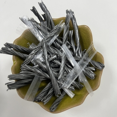 سی ای گواهینامه PP فیبر بسته تورش شده براق فیبر بتنی برای استفاده از سنگ شکن