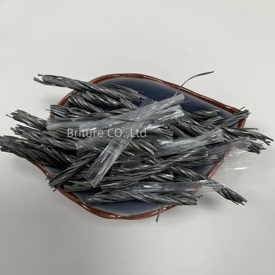 استفاده از کف صنعتی پلی پروپیلن خاکستری فیبر میکرو پی پی فیبر پیچ برای تقویت بتن در ساخت و ساز