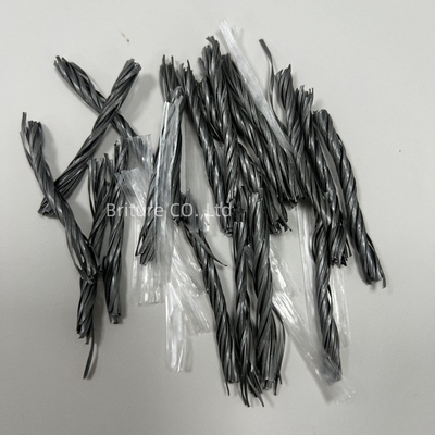 استفاده از کف صنعتی پلی پروپیلن خاکستری فیبر میکرو پی پی فیبر پیچ برای تقویت بتن در ساخت و ساز