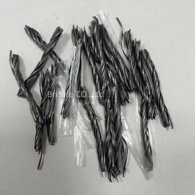 استفاده از کف صنعتی پلی پروپیلن خاکستری فیبر میکرو پی پی فیبر پیچ برای تقویت بتن در ساخت و ساز